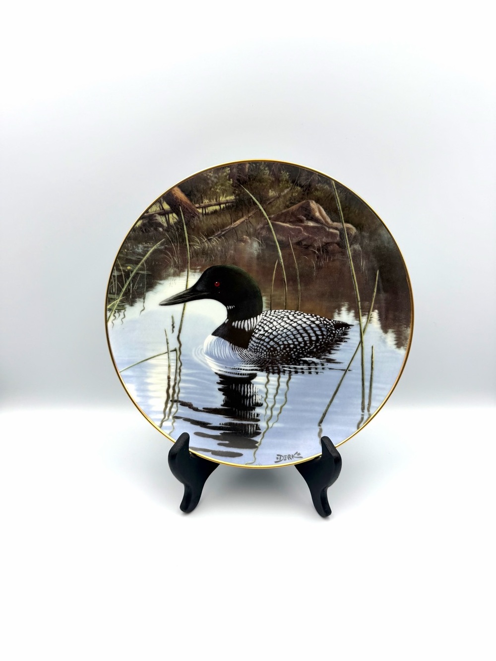 Vintage 1990 Derk Hansen Common Loon Collector Plate #805